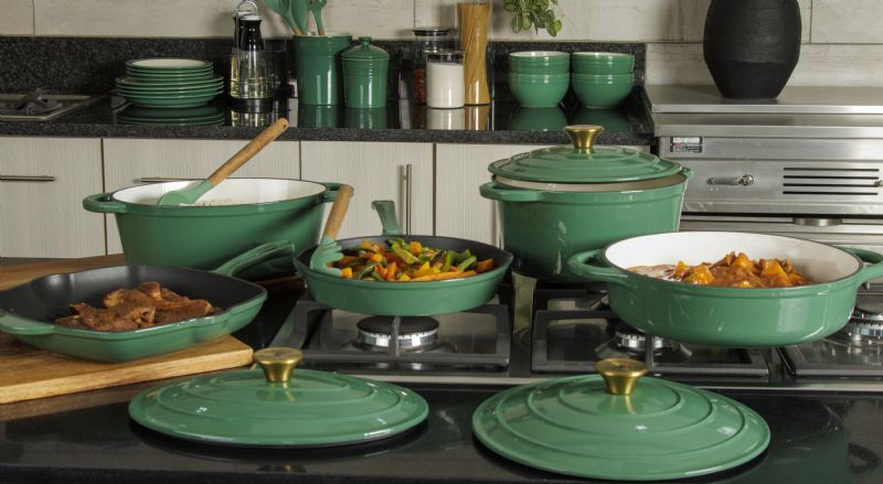 Verdigris Green 8pc Baobab Cast Iron - Image 2