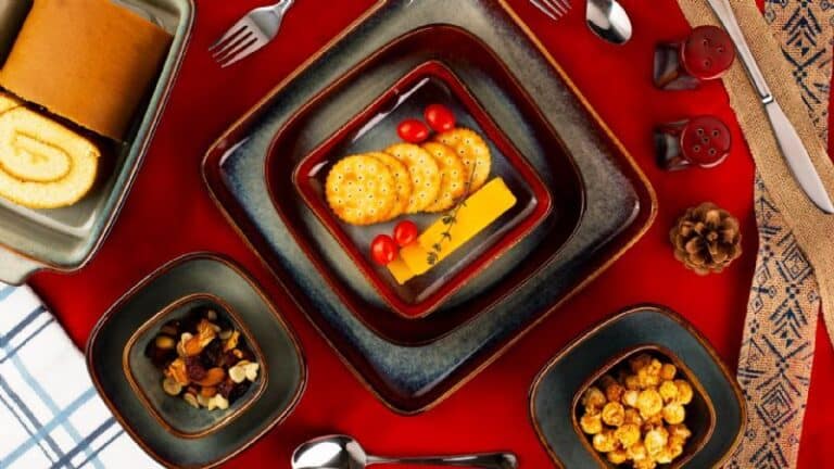 52pc Lolita Dinner Set Red - Image 4