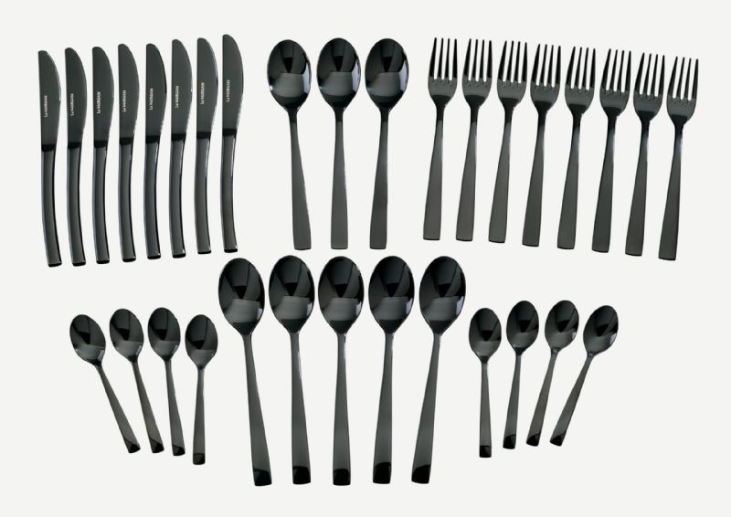 32Pc Black Cutlery - Image 1