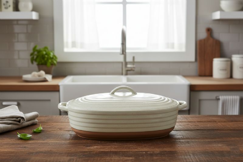 Cream Extra large Casserole Dish - Image 1