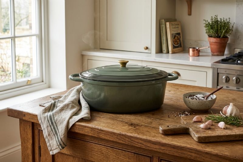 40cm Oval Cast Iron Pot (Available in All Colours) - Image 1
