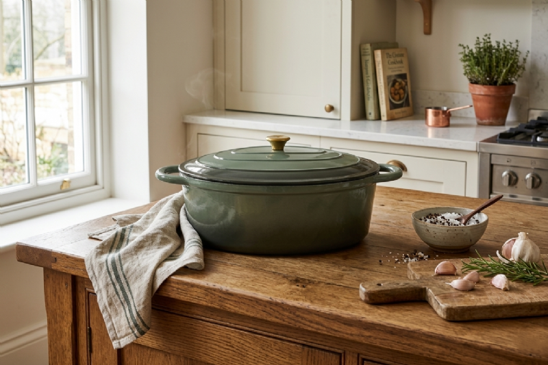 40cm Oval Cast Iron Pot (Available in All Colours) - Image 1