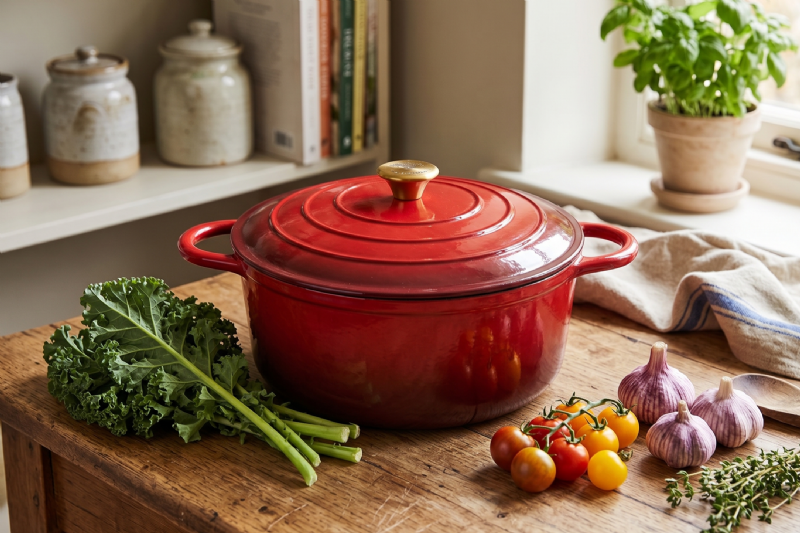 30cm Round Cast Iron Pot (Available in All Colours) - Image 1