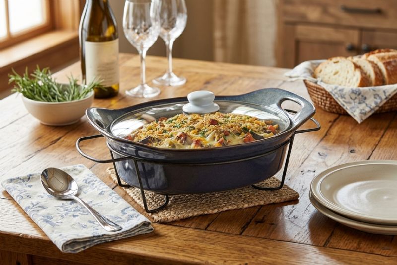 Oval Bakeware Serving Set - Dark Blue - Image 1