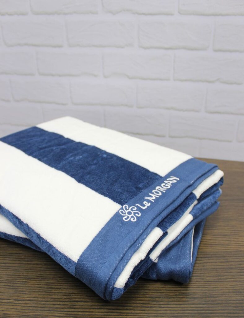 Beach Towels - Blue and White - Image 1