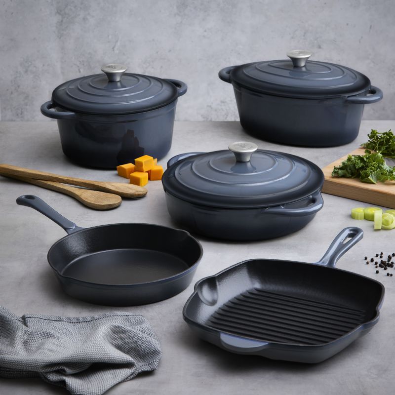 Ombre Grey 8pc Baobab Cast Iron - Image 1