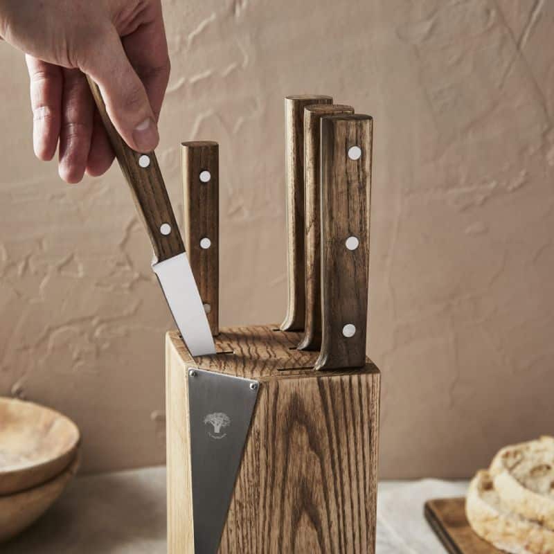 Baobab 5Pc Wooden Knife Block Set - Image 1
