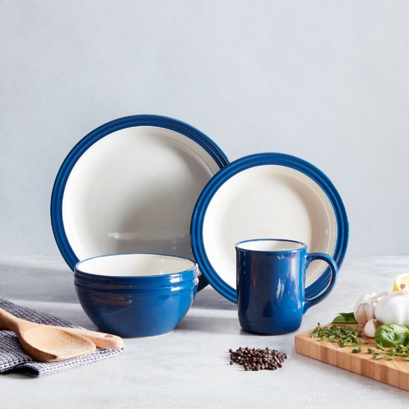 Limoges Blue 16pc Foundry Dinner Set - Image 1