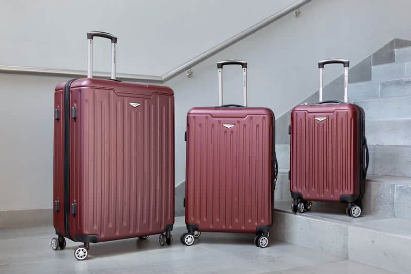 3Pc Ruby Luggage Set - Burgundy - Image 1