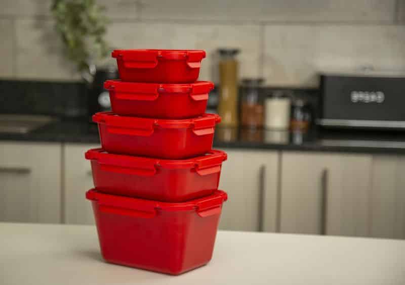Baobab 10Pc Glass Food Container - Red - Image 1