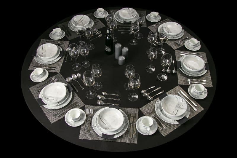 40Pc Forest Marble Dinner Set - Image 1