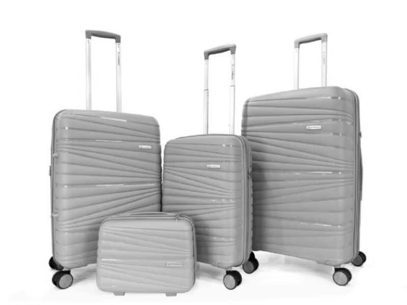 4pc Aurora Luggage Set (Available in Pink, Grey, White & Beige