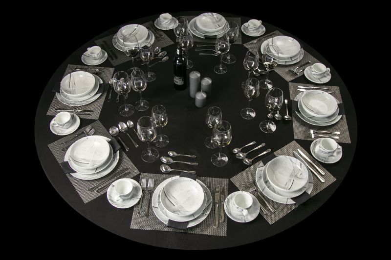 40Pc Forest Marble Dinner Set - Image 1