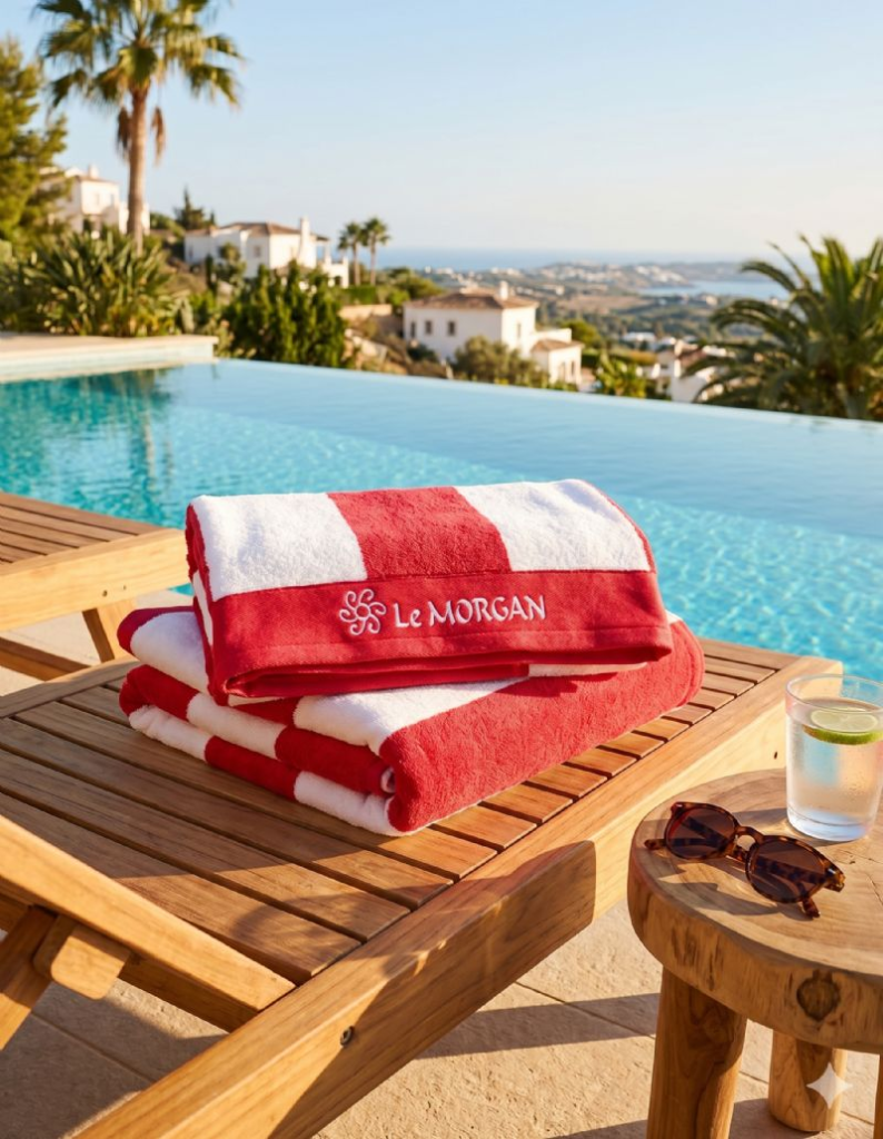 Beach Towels - Red and White - Image 1