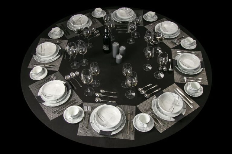 40Pc Forest Marble Dinner Set - Image 1