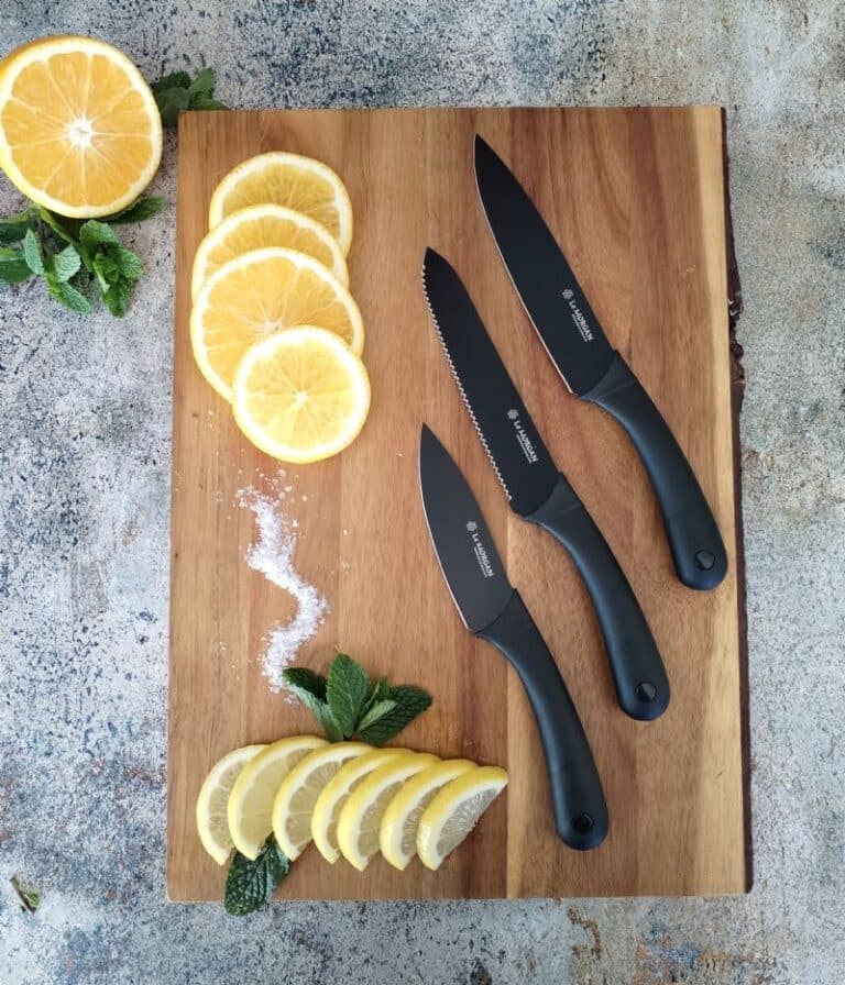3pc Utility Knife Set Soft Grip Handle - Black - Image 1
