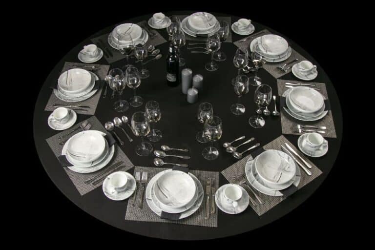 40Pc Forest Marble Dinner Set - Image 1